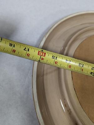 Aldo Londi Bitossi Beige Glazed Ceramic Round Wall Mirror