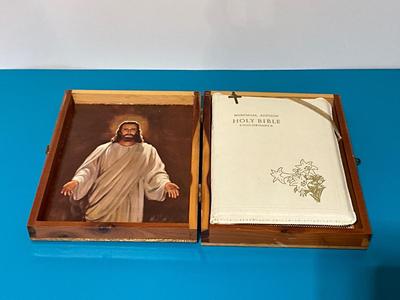Memorial Edition Holy Bible and Cross Necklace