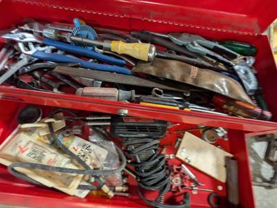 Metal Tool Box With Tools Included