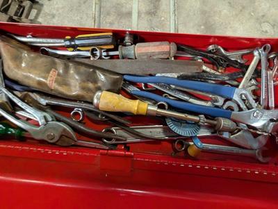 Metal Tool Box With Tools Included