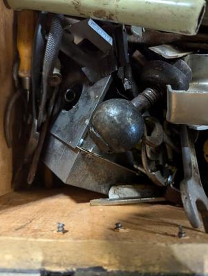 Hardware & Tools With Black Wooden Box