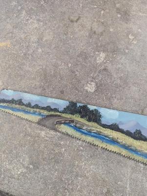 Hand Painted Hand Saws Oil Landscape By Mark Nelson & Farm Scene By Neollis