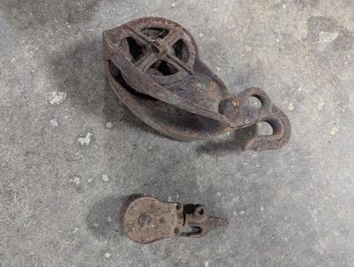 Antique Cast Iron Pulleys