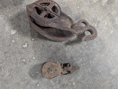 Antique Cast Iron Pulleys