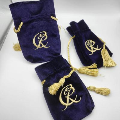 3 CR Velvet purple bags - Jewelry bags