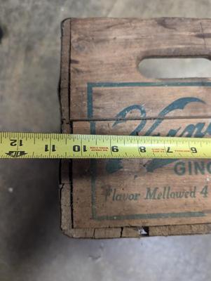 Vintage Vernors Ginger Ale Soda Pop Wooden Crate Bottle Box