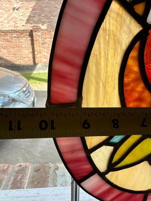 Oval Stained Glass Bird (See Details)