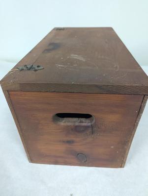 Vintage Plow & Earth Wooden Box