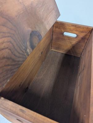 Vintage Plow & Earth Wooden Box