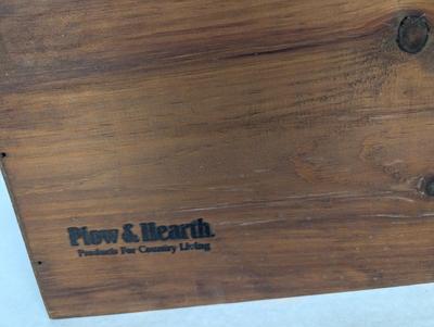Vintage Plow & Earth Wooden Box