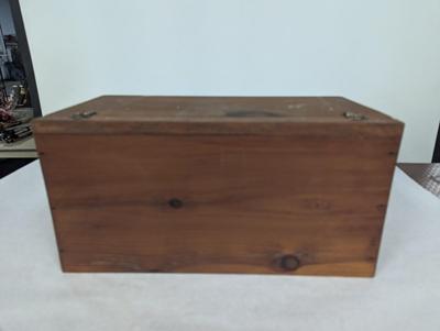 Vintage Plow & Earth Wooden Box