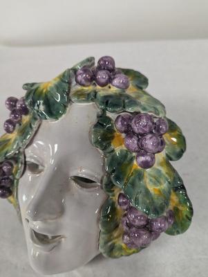 Italian Bacchus Wall Mask God Of Wine Vintage