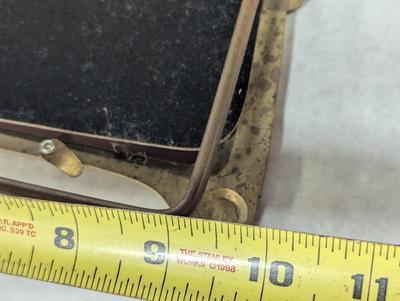 Vintage Brass Art Nouveau Vanity Mirror