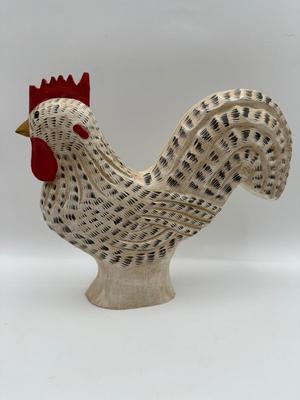 Signed 9” Wood Carved Rooster