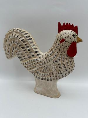 Signed 9” Wood Carved Rooster
