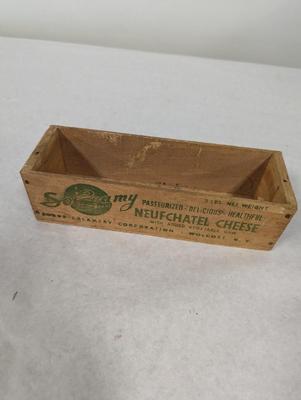 Vintage Neufchatel Cheese Wooden Box