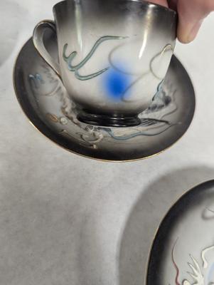 Made In Japan Hand Painted Dragon Decorated Teacup & Saucer