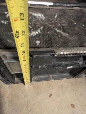 Black Plastic Tool Box With Tools
