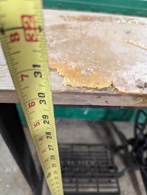 Cast Iron Singer Base & Wooden Top