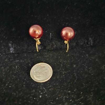 Chocolate South Seas Pearl Earrings