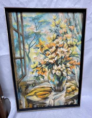 Framed Art: Original Oil Serigraph, "Open Window 2"