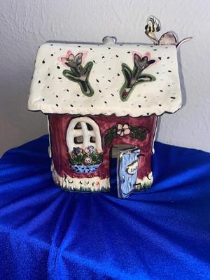 LOVELY HAND PAINTED GOBLETS A PRETTY CANDLE HOUSE AND MORE!