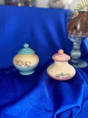 LOVELY HAND PAINTED GOBLETS A PRETTY CANDLE HOUSE AND MORE!
