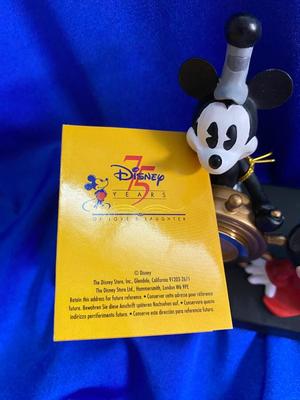 75th ANNIVERSARY MICKEY MOUSE CLOCK AND MILLENNIUM GLASSES