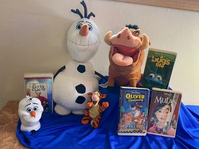 DISNEY MOVIES AND PLUSH ANIMALS FOR THE KID IN ALL OF US!