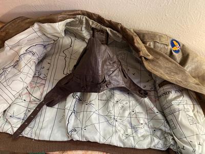 VINTAGE BOMBER JACKET AND AVIATOR HAT