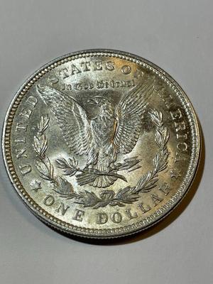 1921-P UNCIRCULATED/MS60 CONDITION MORGAN SILVER DOLLAR AS PIC'D COIN #2.