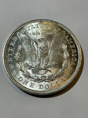 1921-P UNCIRCULATED/MS62-63 CONDITION MORGAN SILVER DOLLAR AS PIC'D COIN #4.