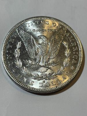 1882-S UNCIRCULATED/MS64-65 CONDITION MORGAN SILVER DOLLAR AS PIC'D COIN #8.