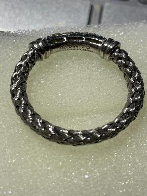 Sterling Silver .925 CZ Wedding Band Style Ring Size-11 in VG Preowned Condition.