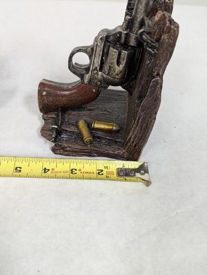 Set Of Two Pistol Home Accent Bookends