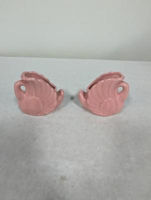 Vintage Pink Swan Pottery Vase/Planters