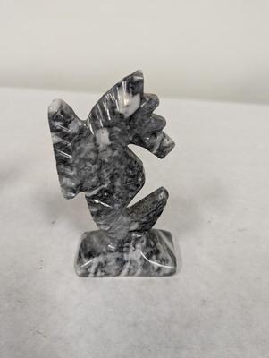 Alabaster Seahorse Figure