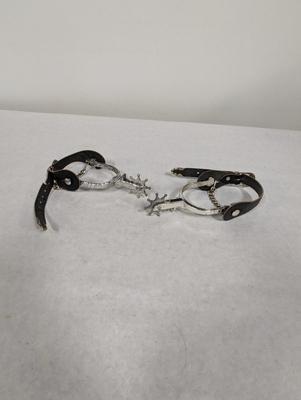 Decorative Western Horse Spurs With Straps