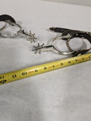 Decorative Western Horse Spurs With Straps