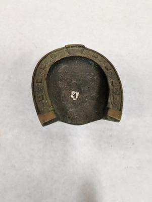 Vintage Brass Horseshoe Ashtray