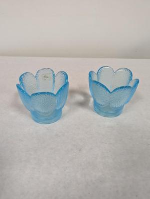 Viking Spring Blue Soft Lights Candle Holders