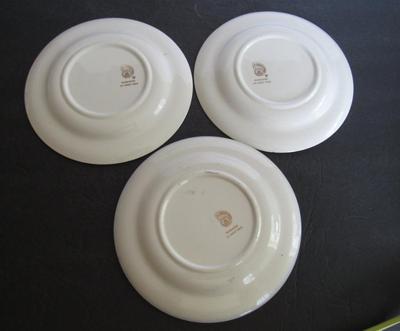 3 Antique Fine China Portrait Plates: George and Martha Washington