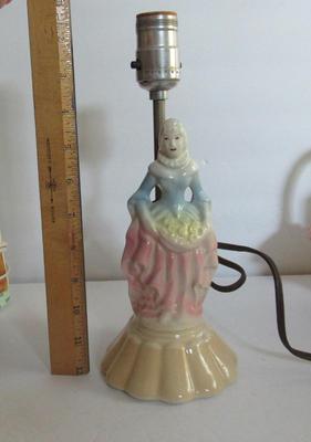 Old Figural Pottery Lamp