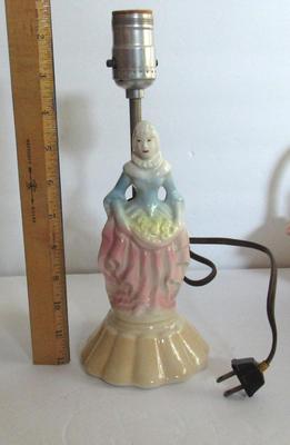 Old Figural Pottery Lamp
