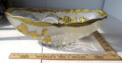 Large Oval Decorative Bowl, Christmas/Angels Theme