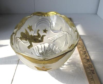 Large Oval Decorative Bowl, Christmas/Angels Theme
