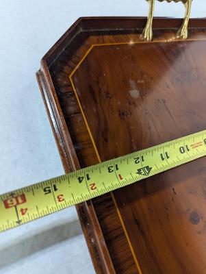 Mahogany Inlaid Serving Tray
