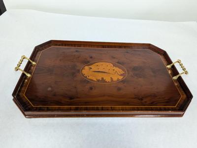 Mahogany Inlaid Serving Tray