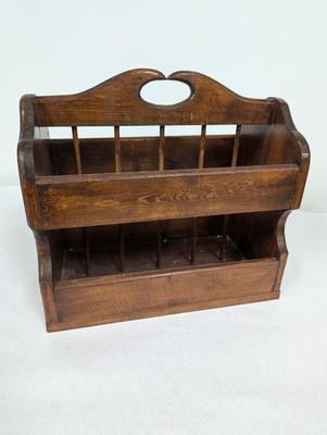 Solid Wood Magazine Rack