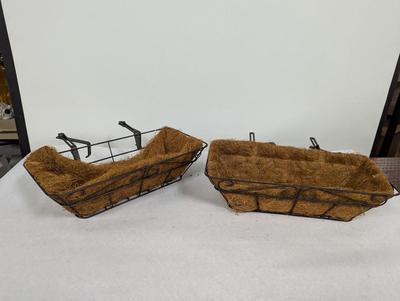 Metal Rail Planter Flower Box